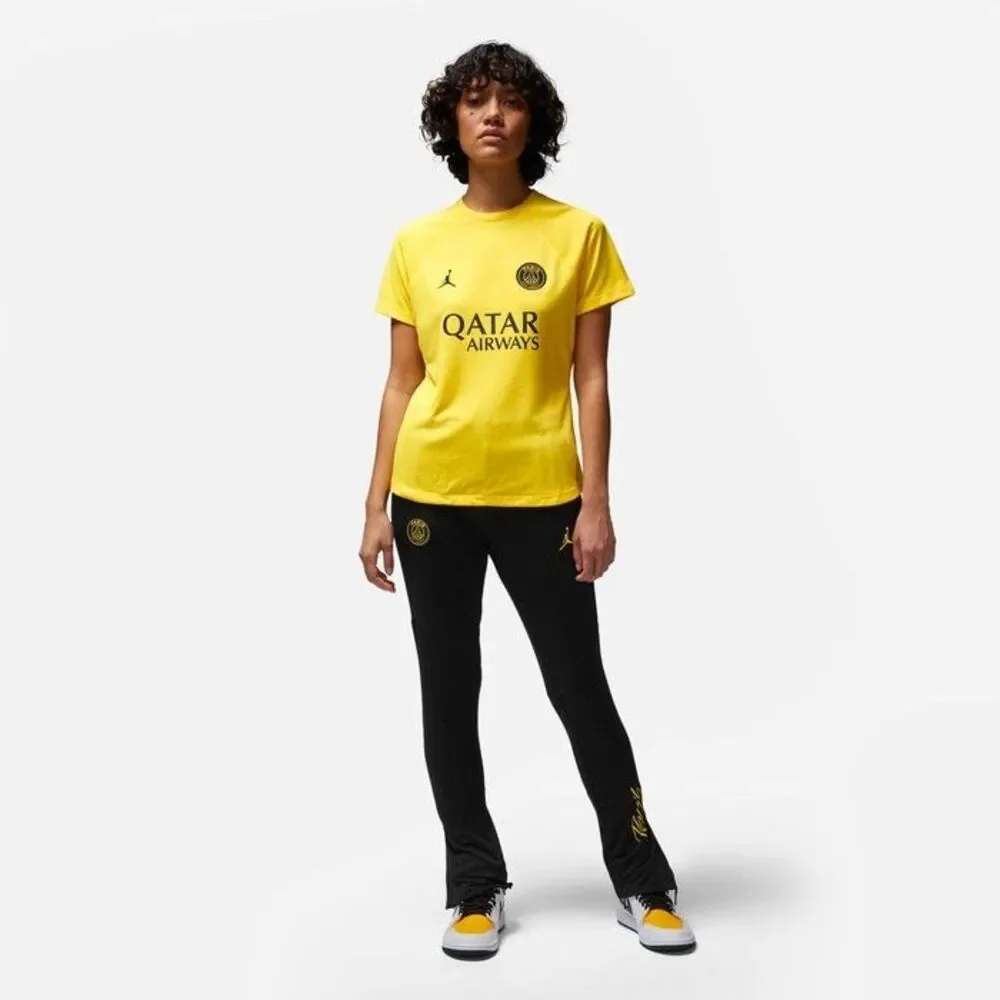 Nike Jordan x PSG Pre-Match Training Jersey Tour Yellow  Womens Med DR4913-720